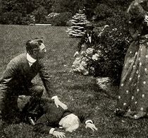 Raymond Bloomer, Alice Joyce, and Richard Purdon in A Bolt from the Sky (1913)