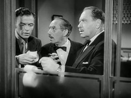 Groucho Marx, Frank Sinatra, and Howard Freeman in Double Dynamite (1951)