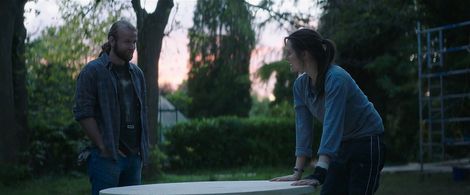 Clare Dunne and Dmitry Vinokurov in Herself (2020)