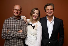 Colin Firth, Emily Blunt, and Dante Ariola at an event for Arthur Newman (2012)