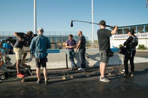 on set of American Muscle