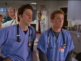 Zach Braff and Michael Hobert in Scrubs (2001)