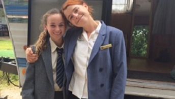 With Jessie Buckley on set Beast 2016