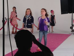 Working the pink Barbie runway!