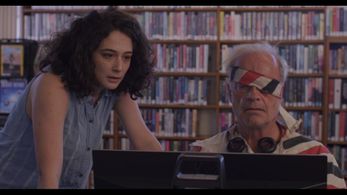 Still of Kati Schwartz and Kelsey Grammer. Lars Shrike Walks the Night directed by Gary Walko.