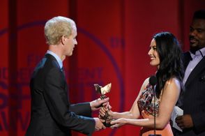 Dan Gilroy, Craig Robinson, and Olivia Munn at an event for 30th Annual Film Independent Spirit Awards (2015)