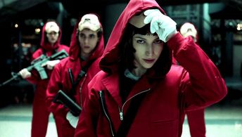 Úrsula Corberó and Miguel Herrán in Money Heist (2017)