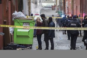 Malcolm Goodwin, Rose McIver, and Rahul Kohli in iZombie (2015)