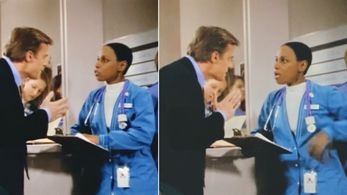 Shay w/Stephen Collins on 7th Heaven set.