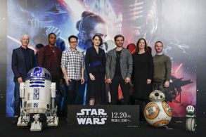 Anthony Daniels, Kathleen Kennedy, Chris Terrio, J.J. Abrams, Lynn Robertson Bruce, Hassan Taj, Oscar Isaac, Brian Herri