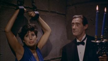 John Carradine and Vicki Volante in Blood of Dracula's Castle (1969)