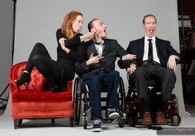Adele René with her two biological brothers. The reasons she is an advocate for people with disabilities. Both in wheelc