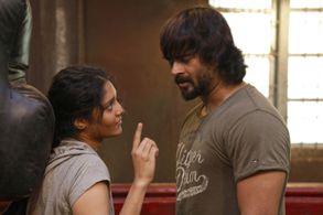 Madhavan and Ritika Singh in Irudhi Suttru (2016)