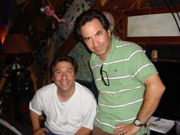 The film making brothers Tom and Jonathan Fahn in a recording session of the original music for 