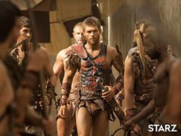 Liam McIntyre, Heath Jones, and Pana Hema Taylor in Spartacus (2010)