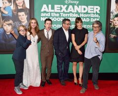 Jennifer Garner, Miguel Arteta, Steve Carell, Kerris Dorsey, Dylan Minnette, and Ed Oxenbould at an event for Alexander 