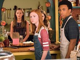 Aubrey K. Miller, Olivia Sanabia, Judah Bellamy, and Abby Donnelly in Just Add Magic (2015)