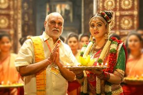 K. Raghavendra Rao and Anushka Shetty in Om Namo Venkatesaya (2017)