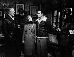 Gene Kelly, Pier Angeli, and Claus Clausen in The Devil Makes Three (1952)