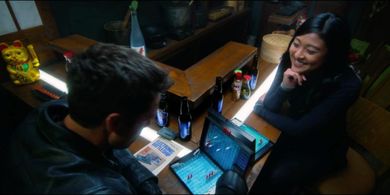 Sebastian Stan and Miki Ishikawa in The Falcon and the Winter Soldier: New World Order (2021)