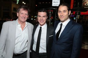 Michael Lewis, Jeremy Kleiner, and Finn Wittrock at an event for The Big Short (2015)
