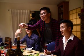 Arthur Peng, Todd Lien, and Robin Wang in Graduation (2020)