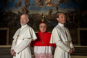 Jude Law, John Malkovich, and Silvio Orlando in The New Pope (2019)