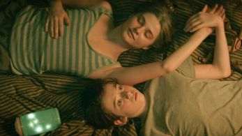 Stefanie Scott and Braxton Bjerken in Girl in the Basement (2021)