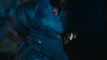 Kara Duncan and Veronika Slowikowska in EZRA (2022)