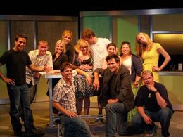 Cast and crew of Neil Labute's Fat Pig at the Geffen Playhouse with Scott Wolf and Chris Pine