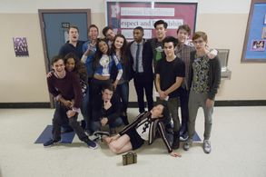 Miles Heizer, Dylan Minnette, Bryce Cass, Alisha Boe, Brandon Butler, Justin Prentice, Timothy Granaderos, Ajiona Alexus