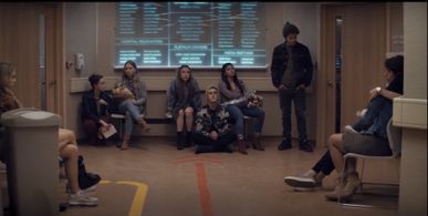 Still of Casimere Jollette, Clare Butler, Ashley Coulson, Nicole Huff, Brennan Clost, Daniela Norman, Damon J. Gillespie