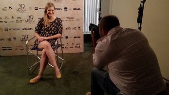 Britt Harris at the 39th Annual Mostra International Film Festival in São Paulo, Brazil.