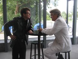 Dietmar Post and Reverend Billy in Reverend Billy and the Church of Stop Shopping (2002)