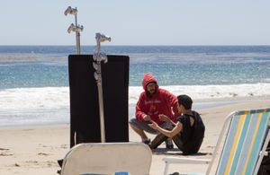 On the set of WHEN MY SORROW DIED with Armen Ra