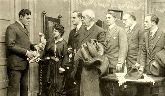 Robert Brower, Edward Earle, and Ben F. Wilson in The Mystery of the Laughing Death (1914)