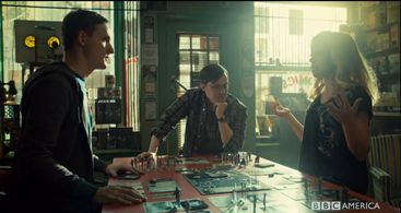 Tatiana Maslany, Calwyn Shurgold, and Josh Vokey in Orphan Black (2013)