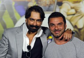 Jas Arora and Sohail Khan at an event for Freaky Ali (2016)
