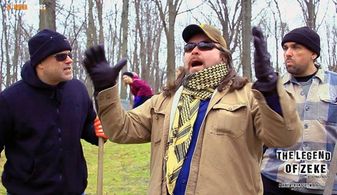 Still from short film The Legend of Zeke - 12/2013 - with actors Christopher Murphy and Patrick Devaney
