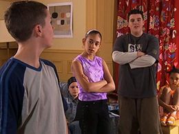Ben Hanson, Montanna Thompson, and Ciarán Joyce in The Story of Tracy Beaker (2002)