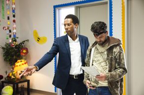 Producing on set with director Eryc Tramonn during the filming of Loners