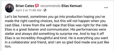 Comment from Film Director Brian Cates.