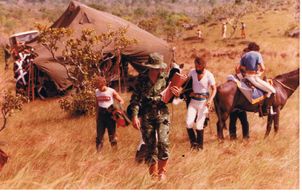 Betty Kaplan on the set of her mini-series 