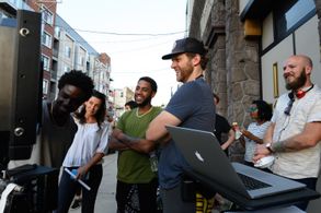 Ricky Staub, Dan Walser, Caleb McLaughlin, and Jharrel Jerome