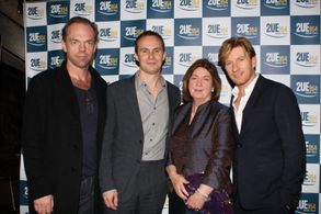 Hugo Weaving, David Wenham, Jim Loach, and Margaret Humphreys in Oranges and Sunshine (2010)