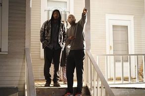 Walter Colson (left) as Jamaal with Wilson Randall Jr (right) Director on the set of Nya.