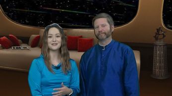 Bryan Kreutz and Lili Fox-Lim in A Captain's Log (2021)