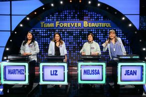 Melissa Mendez, Jean Saburit, Liz Alindogan, and Maritess Samson in Family Feud Philippines (2022)