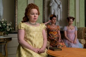 Nicola Coughlan, Bessie Carter, and Harriet Cains in Bridgerton: After the Rain (2020)
