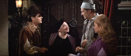 Peter Lorre, Jack Nicholson, Vincent Price, and Olive Sturgess in The Raven (1963)